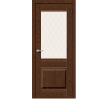 Межкомнатная дверь с экошпоном Прима-3 Brown Dreamline/White Сrystal